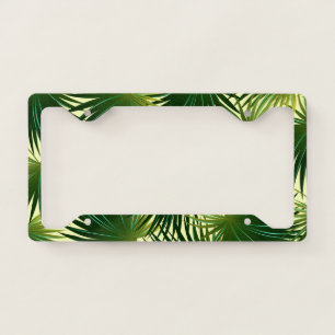 Cabbage palm leaf license plate frame