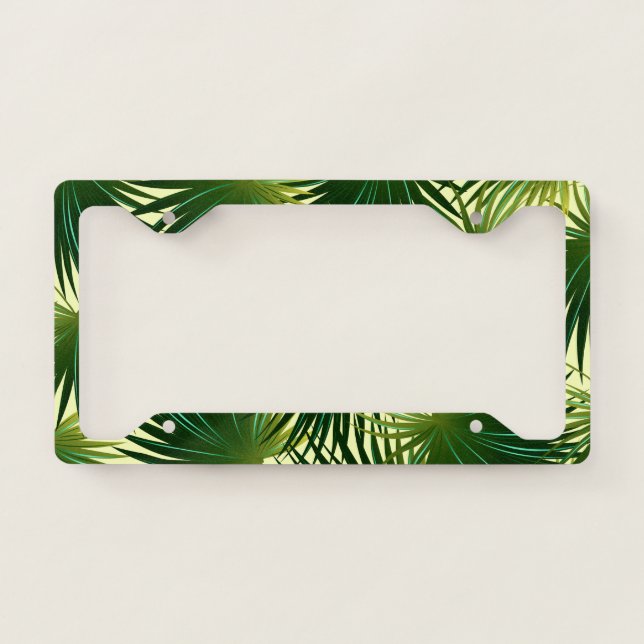 Cabbage palm leaf license plate frame (Front)