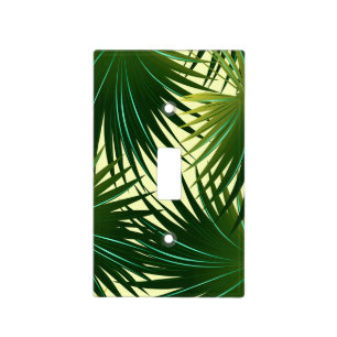 Cabbage palm leaf light switch cover