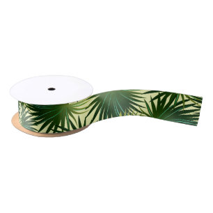 Cabbage palm leaf satin ribbon