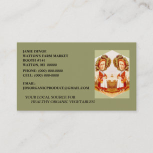 CABBAGE PATCH WOMAN w/ FARM PRODUCE BUSINESS CARDS