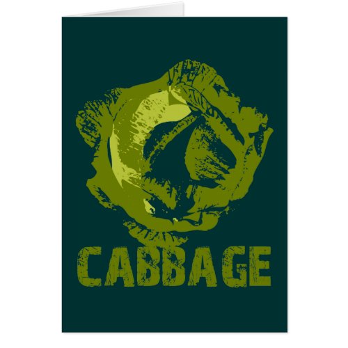 Cabbage Pop Art Card