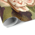 Cabbage Rose Flowers Wrapping Paper | Zazzle