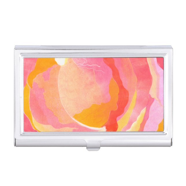 Cabbage Rose III Business Card Case (Front)