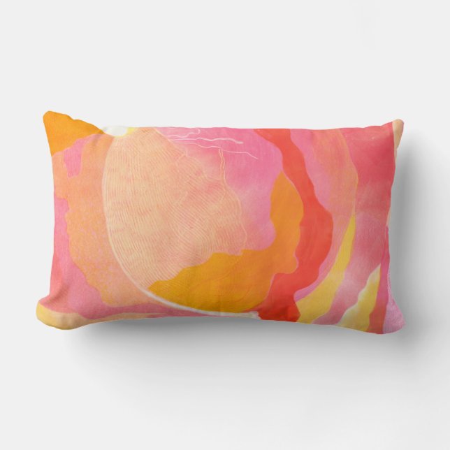 Cabbage Rose III Lumbar Pillow (Front)