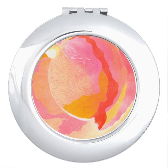 Cabbage Rose III Makeup Mirror (Front)