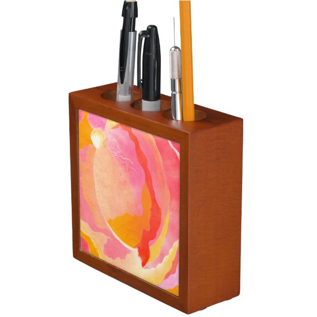 Cabbage Rose III Pencil/Pen Holder (In Situ)