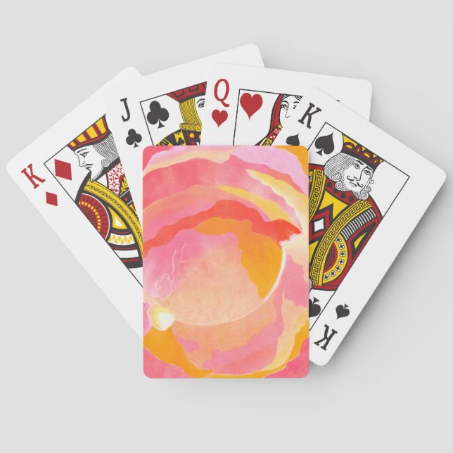 Cabbage Rose III Poker Cards (Back)