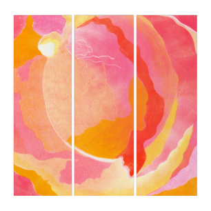 Cabbage Rose III Triptych