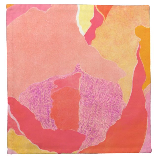 Cabbage Rose IV Cloth Napkin (Front)