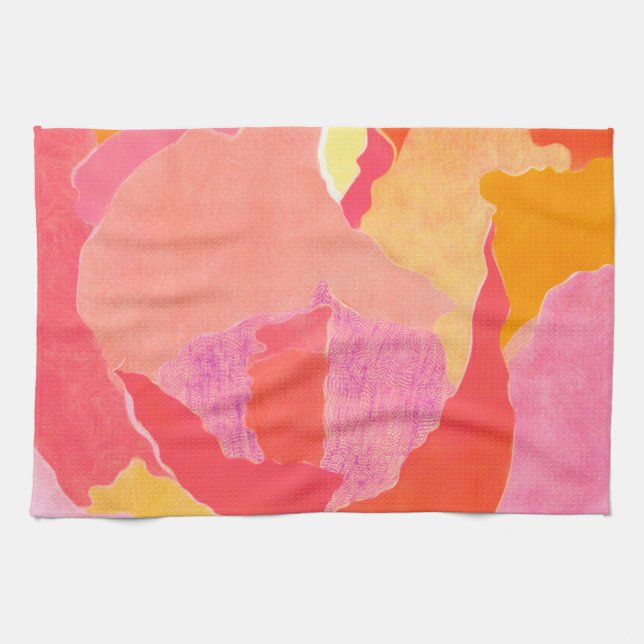 Cabbage Rose IV Kitchen Towel (Horizontal)