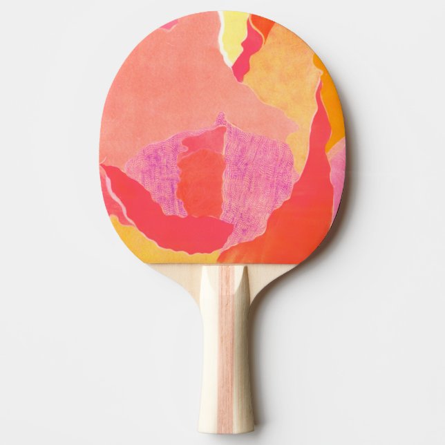 Cabbage Rose IV Ping-Pong Paddle (Front)