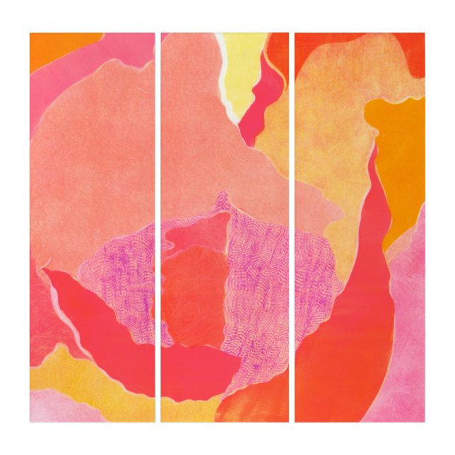 Cabbage Rose IV Triptych (Front)