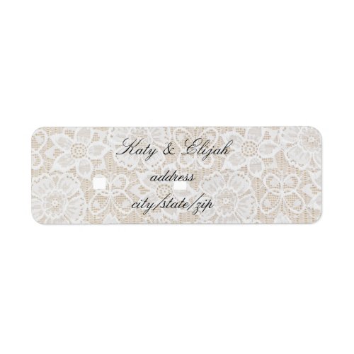 Cabbage Rose Lace Address label