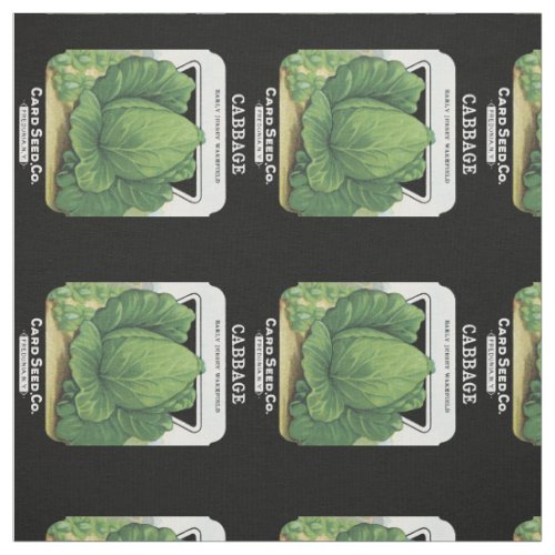 Cabbage Seed Packet Label Fabric