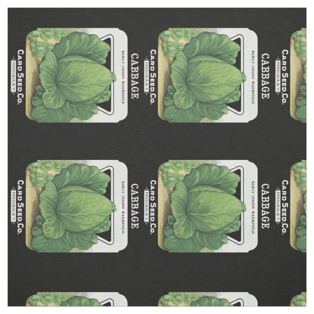 Cabbage Seed Packet Label Fabric (Swatch)