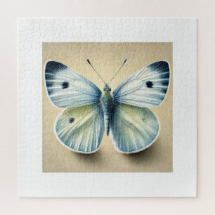 Cabbage White Butterfly 190724IREF226 - Watercolor Jigsaw Puzzle