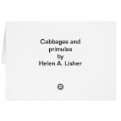 Cabbages and primulas cards (Back Horizontal)