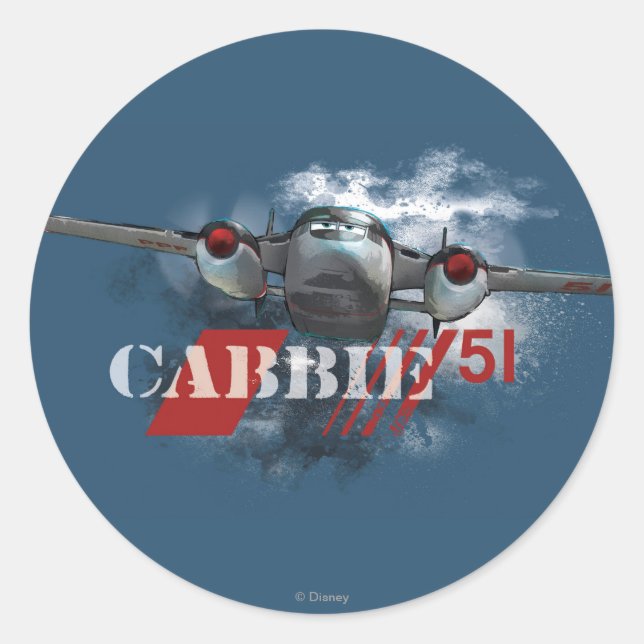 Cabbie Graphic Classic Round Sticker (Front)