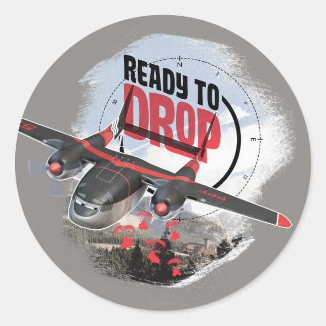 Cabbie Ready To Drop Classic Round Sticker (Front)