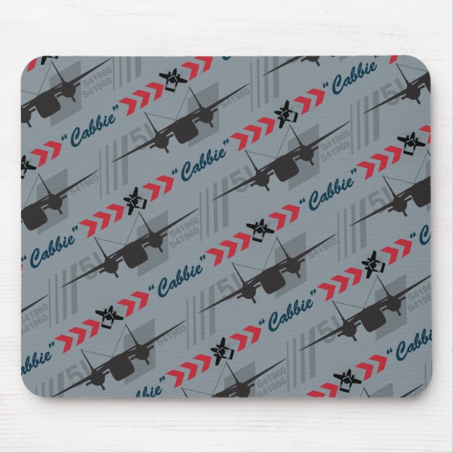 Cabbie Silhouette Pattern Mouse Pad (Front)