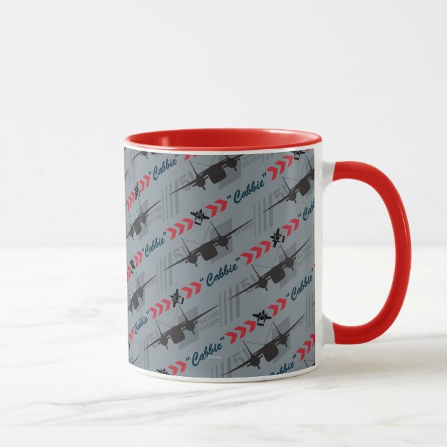 Cabbie Silhouette Pattern Mug (Right)