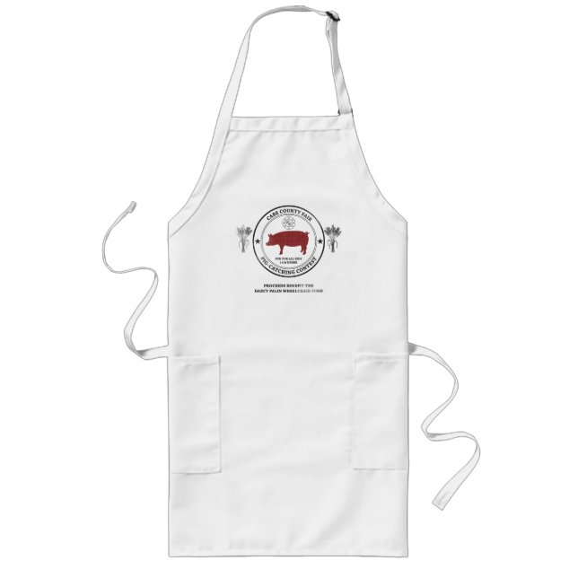 Cabe County Pig Catching Contest Logo Long Apron (Front)