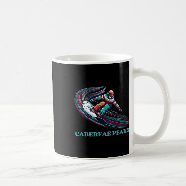 Caberfae Peaks Michigan Snowboarding  Coffee Mug (Right)