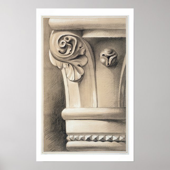 Ca'Bernardo, Capital of Window Shafts, from 'Examp Poster (Front)