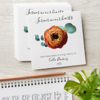 Cabernet Florals Memorial Seed Packet Envelo