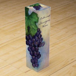 Cabernet Sauvignon Red Wine Grapes Custom Gift Box