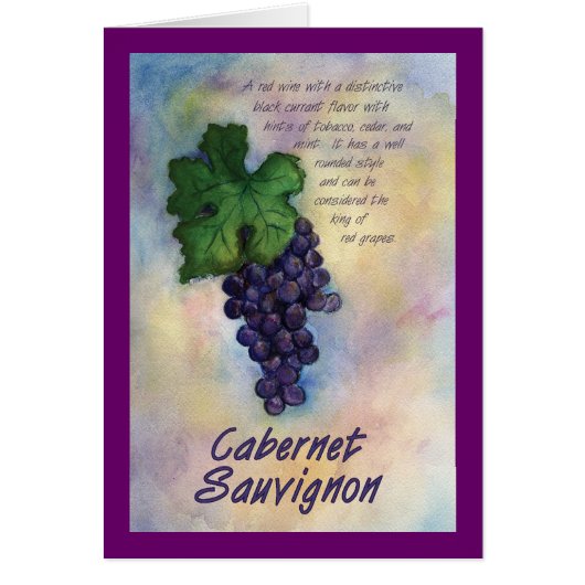Cabernet Sauvignon Wine Card (Front)