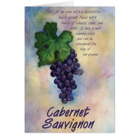 Cabernet Sauvignon Wine Card (Front)