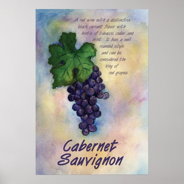 Cabernet Sauvignon Wine Print (Front)