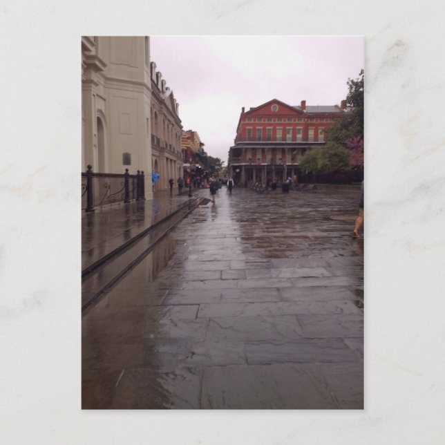 Cabildo In Rain, New Orleans Postcard (Front)