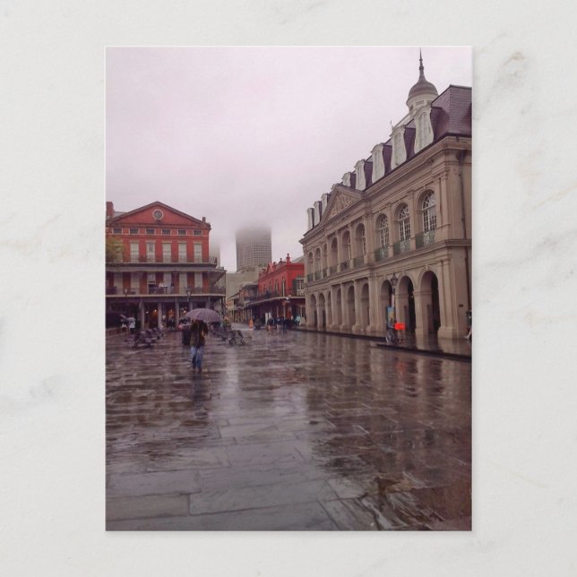 Cabildo In Rain, New Orleans Postcard (Front)