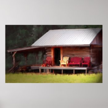Cabin Adirondacks Poster by artinphotography at Zazzle