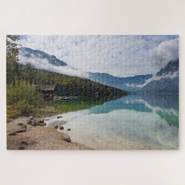 Cabin at Bohinj Lake in Slovenia Jigsaw Puzzle (Horizontal)