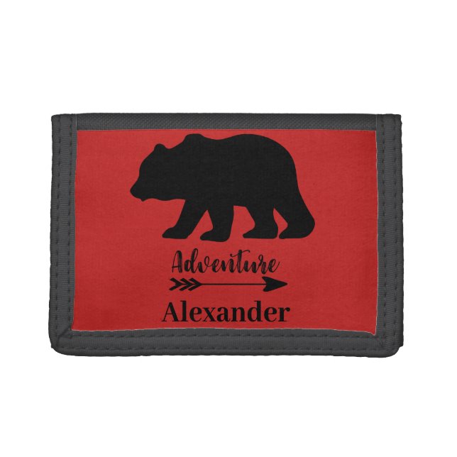 Cabin Bear  Trifold Wallet (Front)