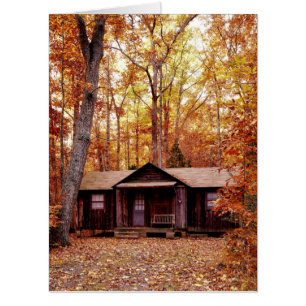 CABIN BIRTHDAY AUTUMN BIGGEST BIG CARDS CARD