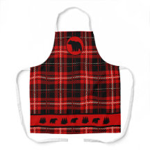Cabin Black Bear Red Plaid