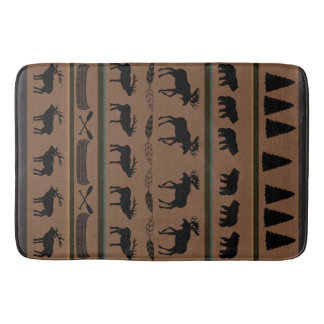 Cabin Blanket Design by Leslie Harlow Bathroom Mat