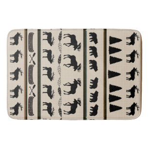 Cabin Blanket Design by Leslie Harlow Bathroom Mat