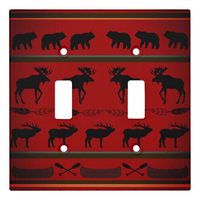 Cabin Blanket Design by Leslie Harlow Light Switch Cover (Front)