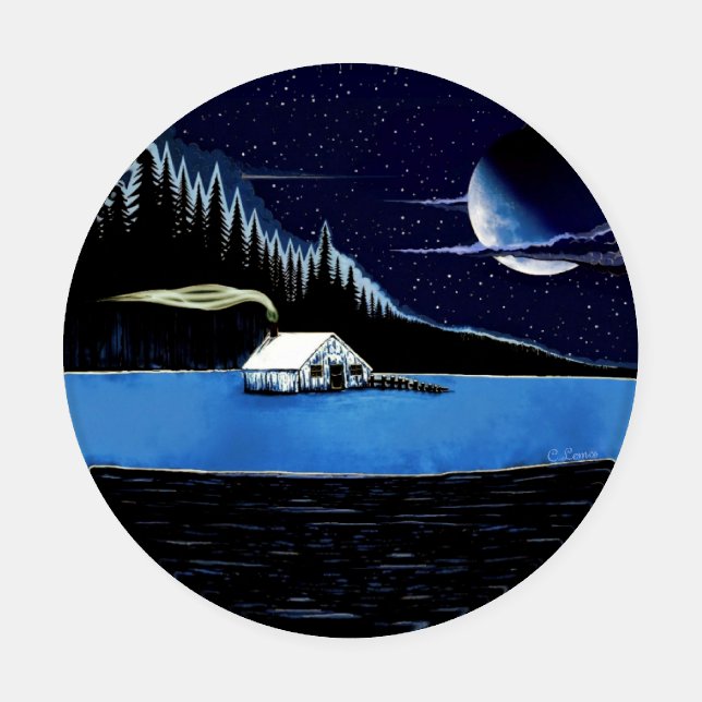 "Cabin by the Lake" Coaster Set design. (Single)