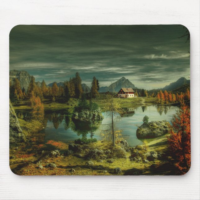 Cabin by the Lake Mouse Pad (Front)