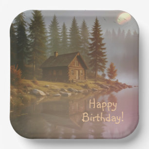 Cabin by the Lake Paper Plates