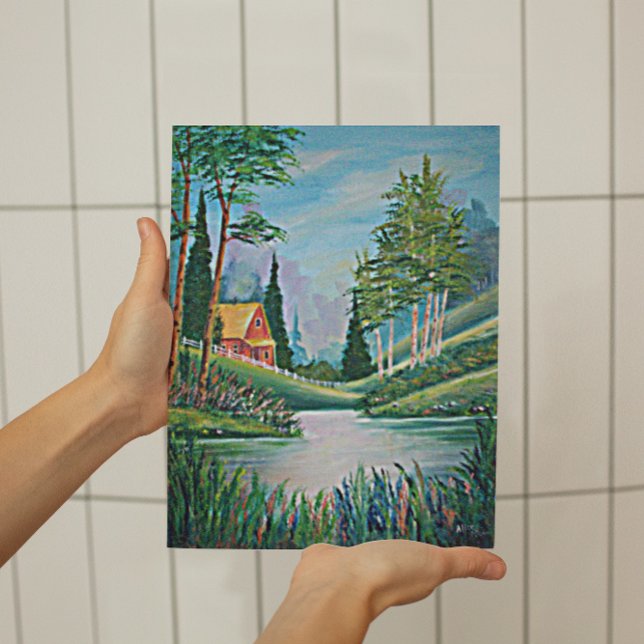 Cabin by the Stream Country Living Small Poster (Creator Uploaded)