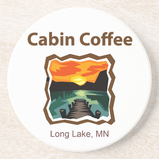 Cabin Coffee Sandstone Coaster (Front)
