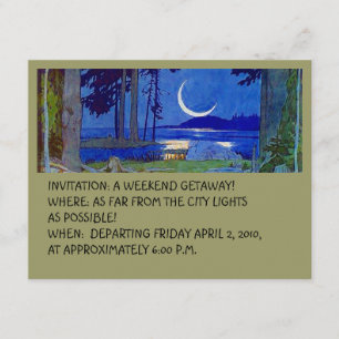 CABIN COTTAGE GETAWAY INVITATION EZ TO CUSTOMIZE!